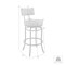 Armen Living Rees Swivel Counter or Bar Stool in Black Finish with Gray Faux Leather 840254333604 - alternate 7